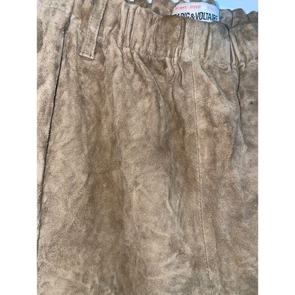 Zadig & Voltaire Women's Genuine Suede Flare Trousers size 40/8US NWT Pull On - Picture 4 of 14